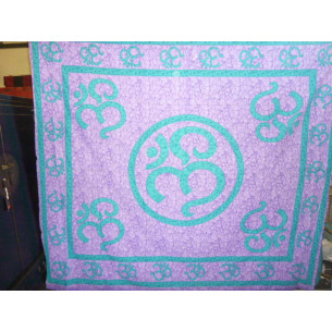 tenture OM marbré violette et bleue