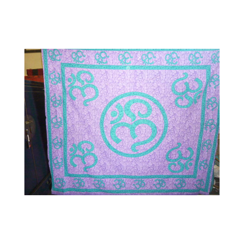 tenture OM marbré violette et bleue