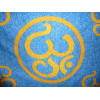 tenture OM marbré bleue et jaune