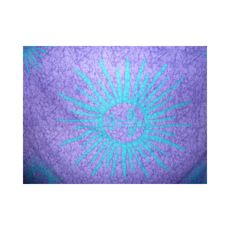 tenture Soleil marbré violet et bleu