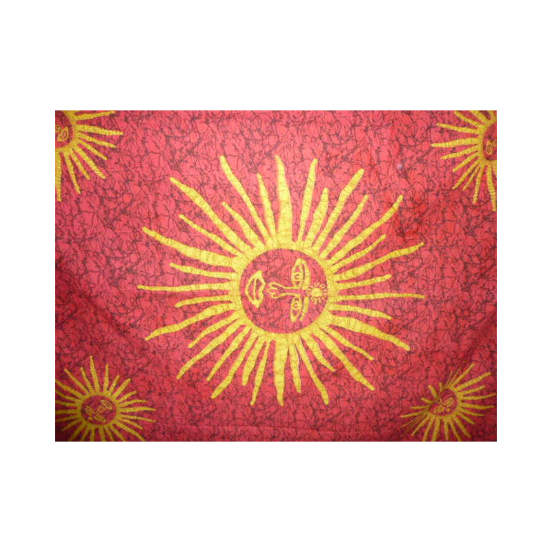 Sun appeso in marmo rosso e giallo
