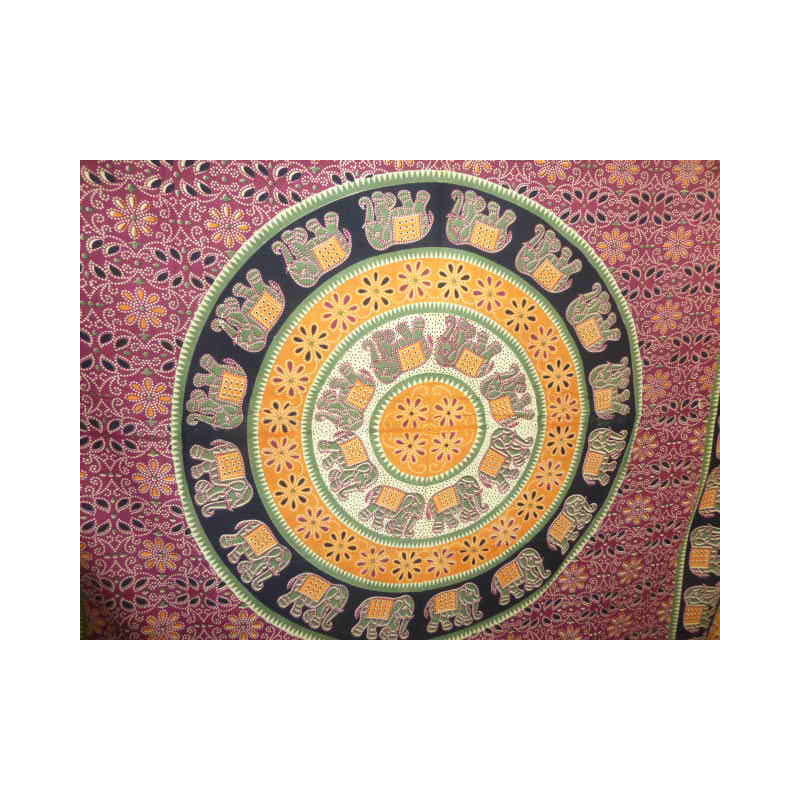 hanging round elephants orange and bordeaux