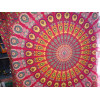 Cotton hanging 220 x 200 cm with red stained glass