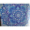 Pendente in cotone 220 x 200 cm con fiore di loto blu