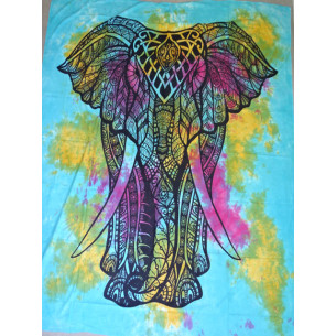 Appendino in cotone con elefante cerimoniale in colore turchese