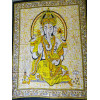Cotton wall hanging or bedspread with yellow Ganesh