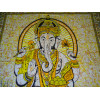 Cotton wall hanging or bedspread with yellow Ganesh