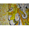 Baumwoll Wandbehang oder Tagesdecke mit gelbem Ganesh