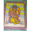 Colgador de pared de algodón o colcha con Ganesh en meditación