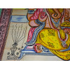 Colgador de pared de algodón o colcha con Ganesh en meditación