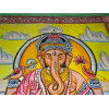 Colgador de pared de algodón o colcha con Ganesh en meditación