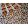 Cotton wall hanging with orange stained glass and cashmeer