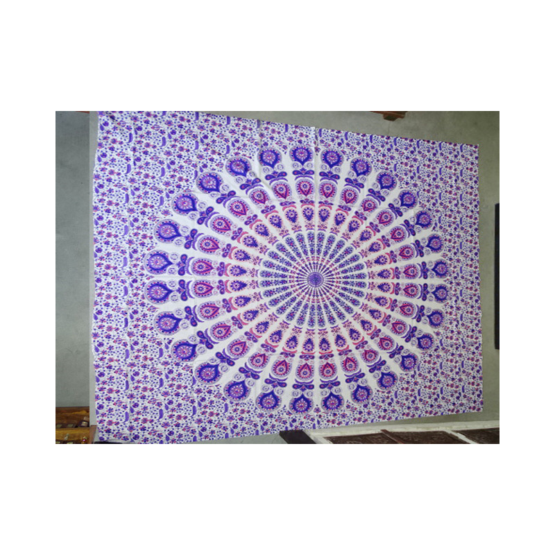Colgante de pared de algodón con vidrieras y color morado cashmeer