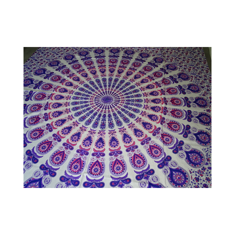 Appendino in cotone con vetro colorato e colore viola cashmeer