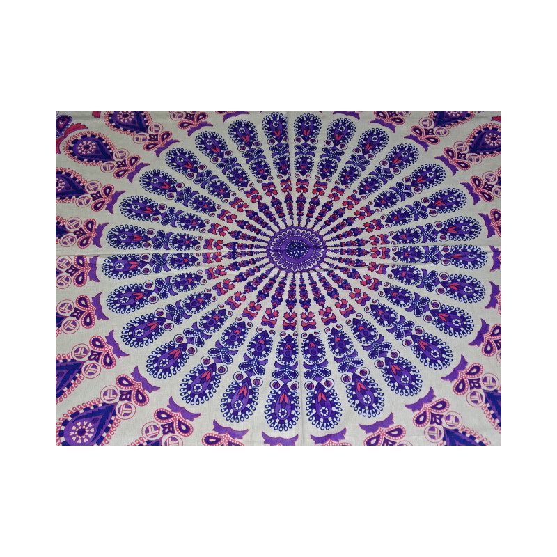 Appendino in cotone con vetro colorato e colore viola cashmeer