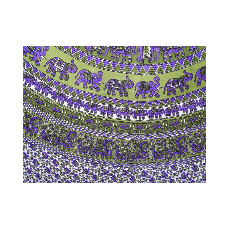 Tapestry Baumwolle Patchwork Elefant lila und orange