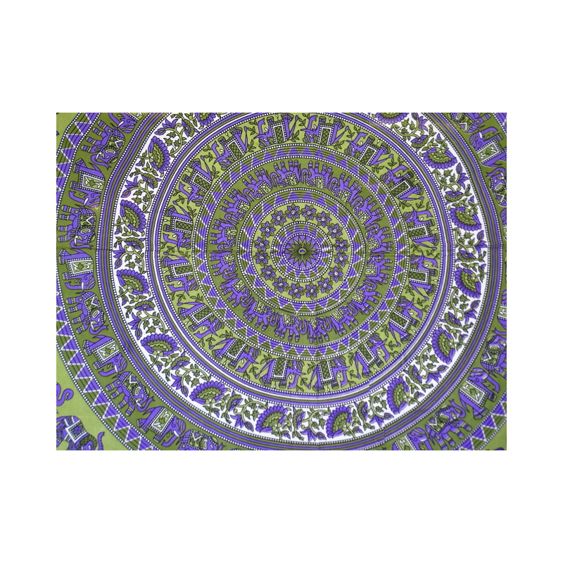 Tenda elefante mosaico viola e verde