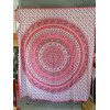 Tapiz de algodón rojo mosaico elefante