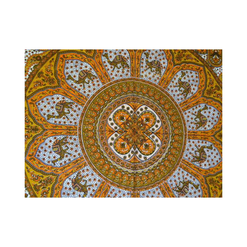 Tenture Mosaïque chameau orange et marron