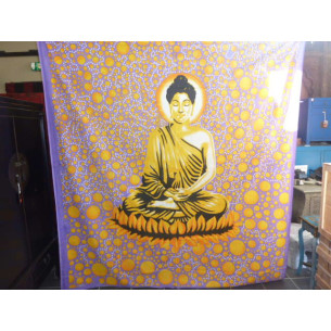hanging BUDDHA purple bulles yellows