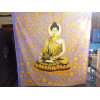 tenture BUDDHA violet bulles jaunes