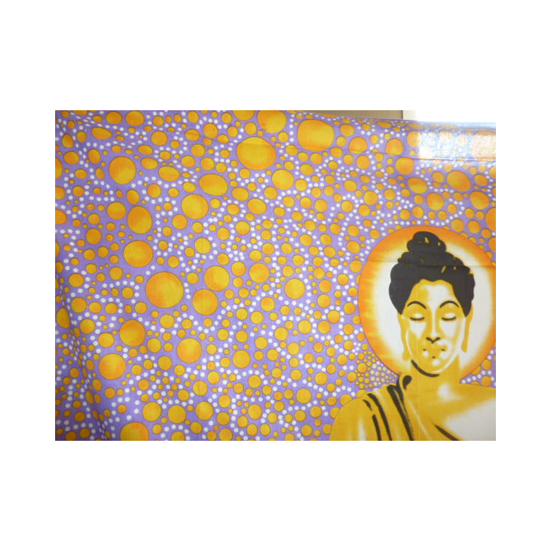 hanging BUDDHA purple bulles yellows
