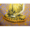 tenture BUDDHA violet bulles jaunes