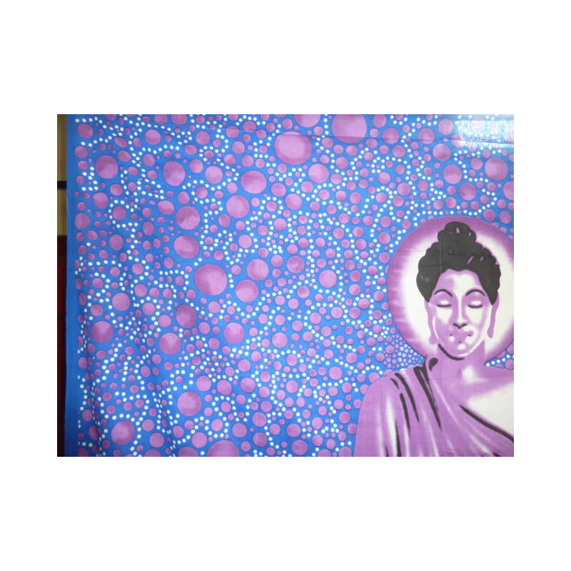 BUDA cortina azul burbuja púrpura