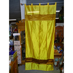 Taft Vorhänge mit Doppel Brokat -  gelb
