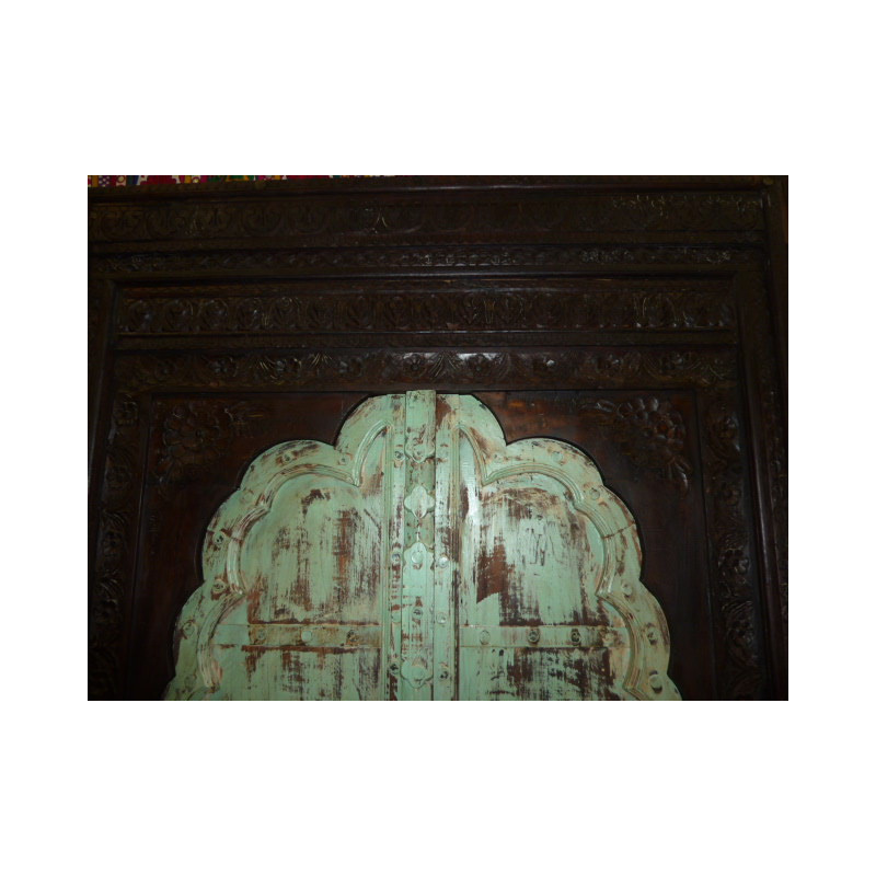 big door arch patine green