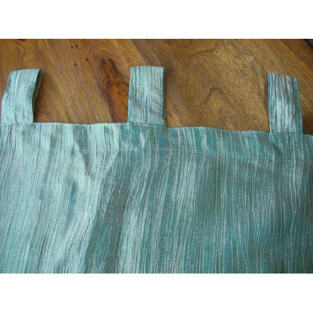 Rideaux Organdi turquoise froissé 250x110 cm