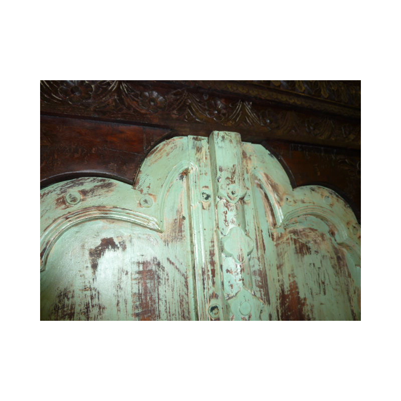 big door arch patine green