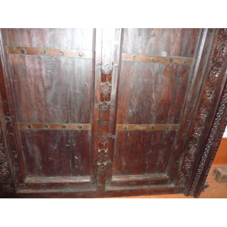 big door arch dark patina