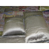 Parure de lit 220x260 cm grise avec patchwork
