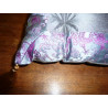 Galette de chaise grise violette bordure dragon
