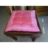 Galette de chaise bords en brocart rose
