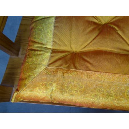 Chair cushion edges in brocade orange 38x38 cm