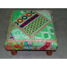 Low stool 40X40x25 cm covered with patchwork - 4