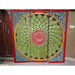 Trittico decorativo / testata 184x184 cm multicolore