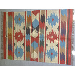 Hand-woven Dhurrie rug  120 x 200 cm - 9