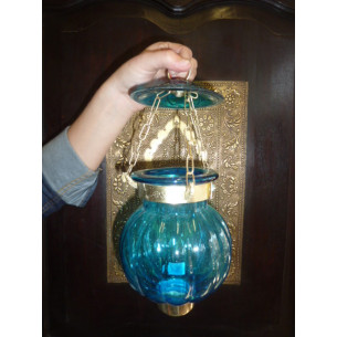 Lamp KHARBUJA turquoise13x13 cm