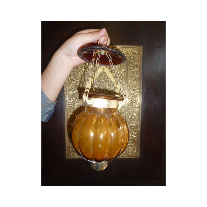 Lampe KHARBUJA jaune 13x13 cm