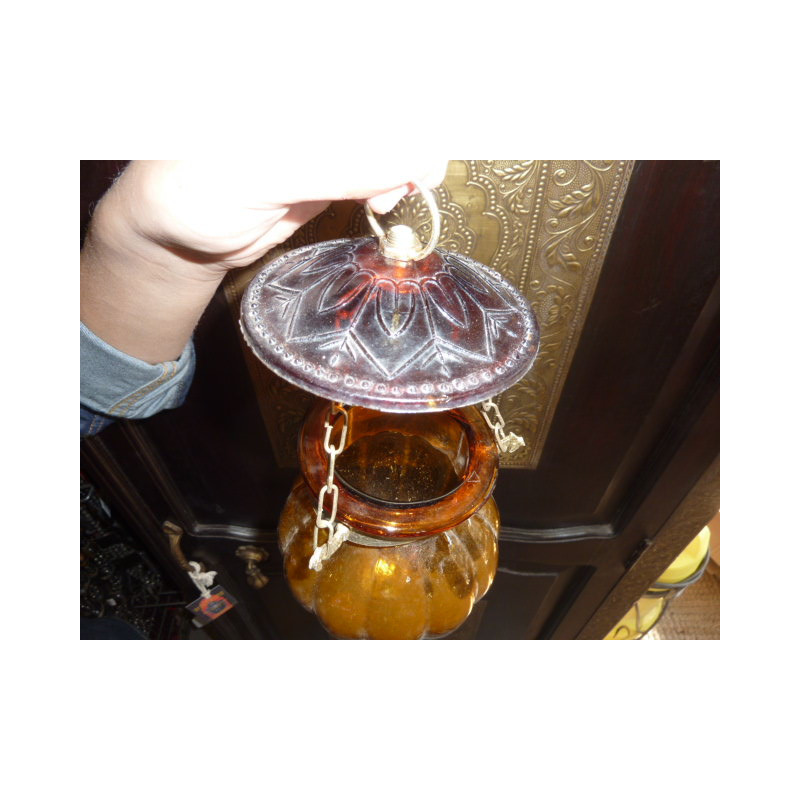 Lampe KHARBUJA jaune 13x13 cm