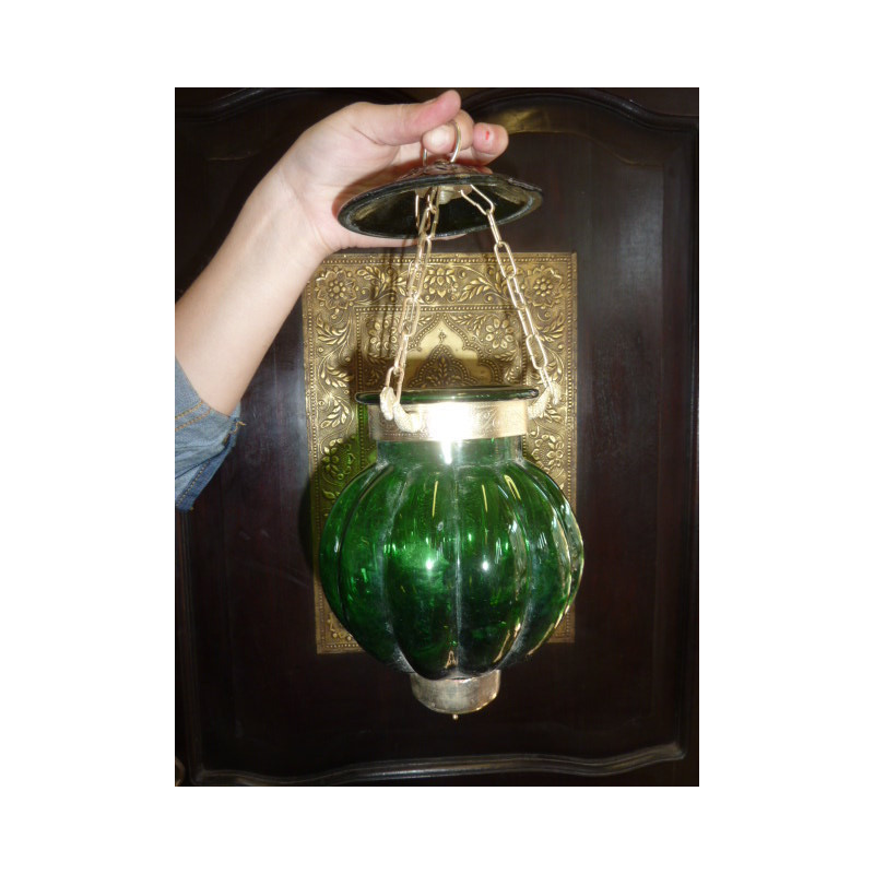 Dunkelgrün Lampen 13x13 cm KHARBUJA