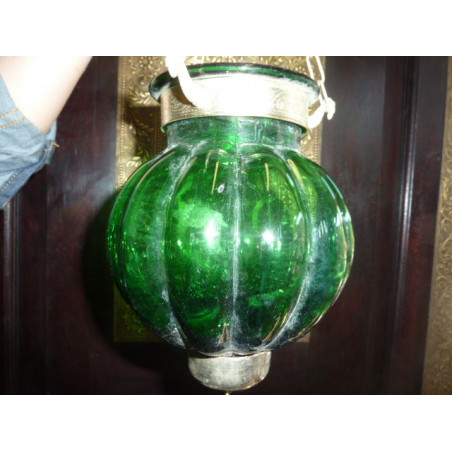 Lampe KHARBUJA vert foncé 13x13 cm
