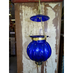 KHARBUJA blaue Lampe 13x13 cm.