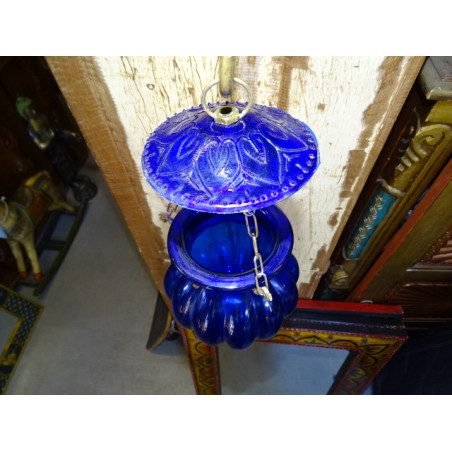 KHARBUJA lámpara azul de 13x13 cm.