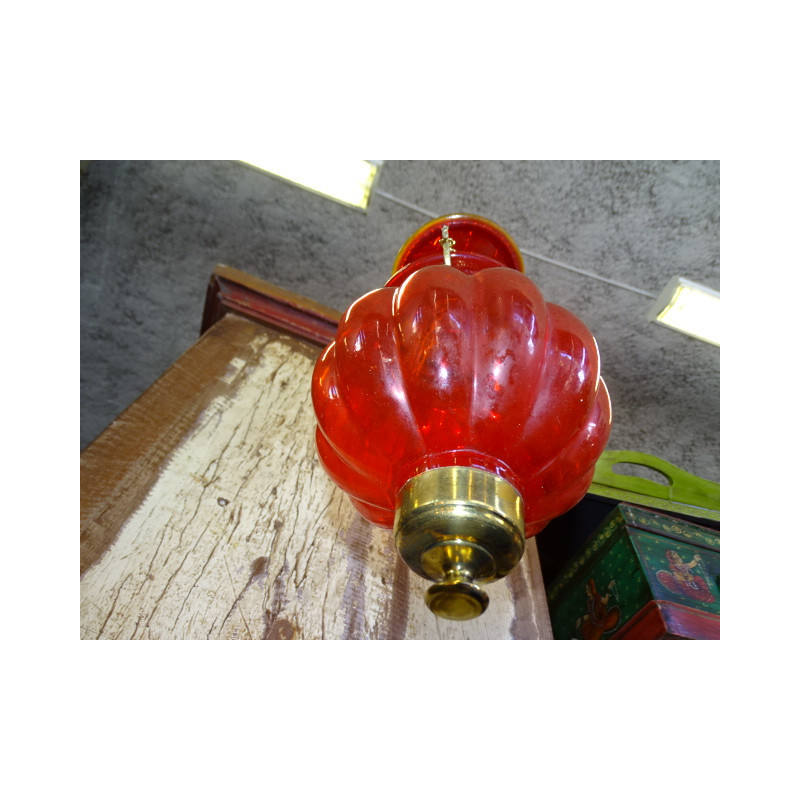 Lampe KHARBUJA rouge 18x18 cm