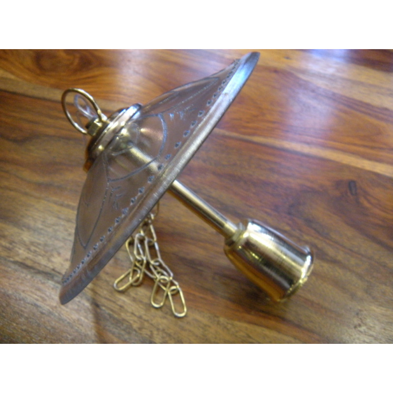 Indian lamp KHARBUJA with transparent swelling glass 22x22 cm
