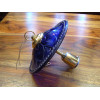 Lampe KHARBUJA verre souflé bleu foncé 22x22 cm